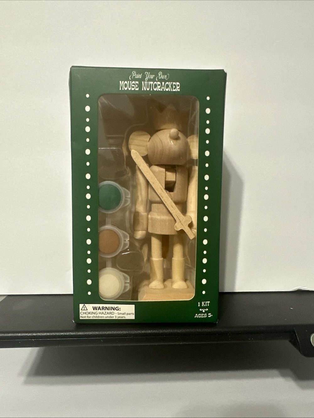 Paint-Your-Own Mouse Nutcracker Kit - Natural Wood Finish
